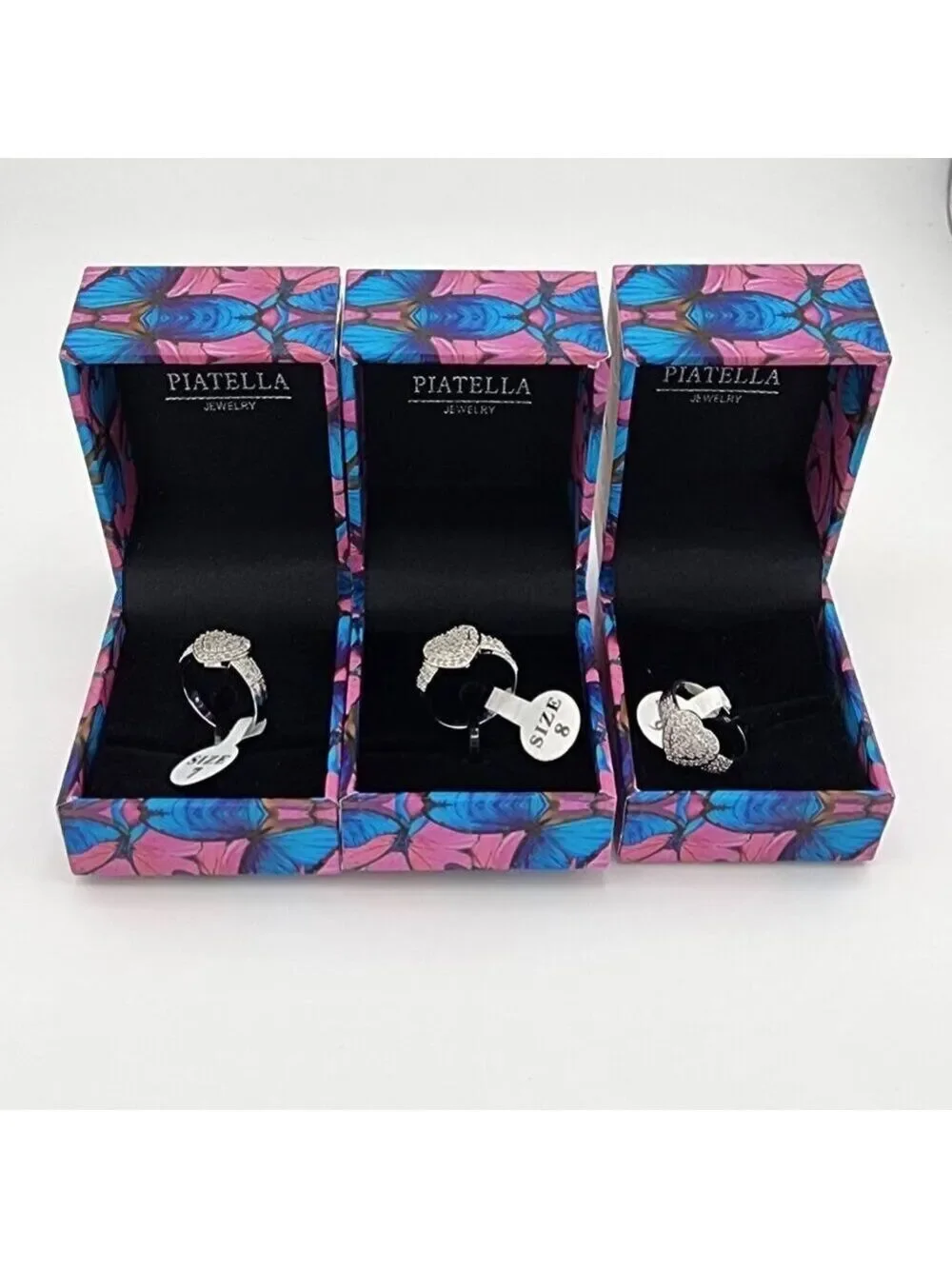 Brand New Gold Plated Heart CZ Stone Ring